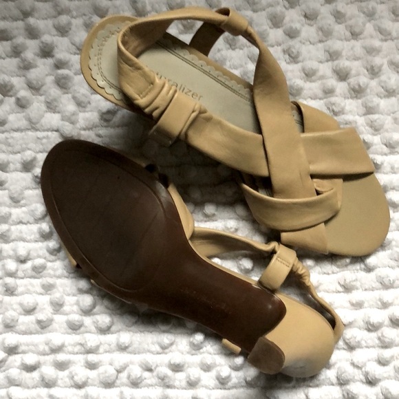 Naturalizer Tan Heel Spring Summer Sandals Neutral 8.5 - Picture 2 of 8